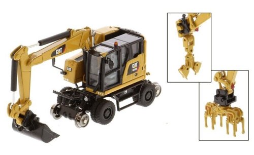 Yellow Railroad Excavator Miniature Model
