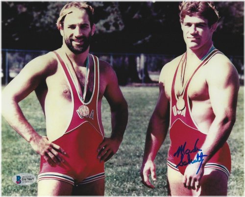 1984 Olympic Wrestling Moment with Mark Schultz and Dave Autographed Photo