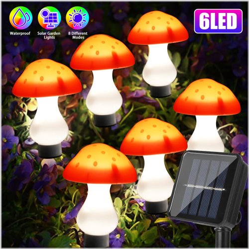 Enchanted Solar Mushroom Lights