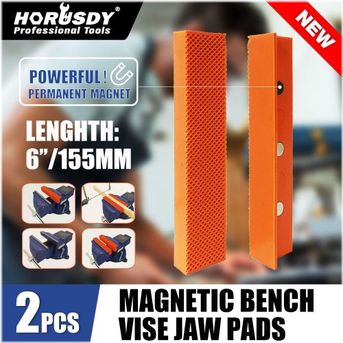 Magnetic Reversible Soft Pads for Vise Clamps - Dual Set