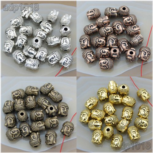 Buddha Head Metal Charm Set