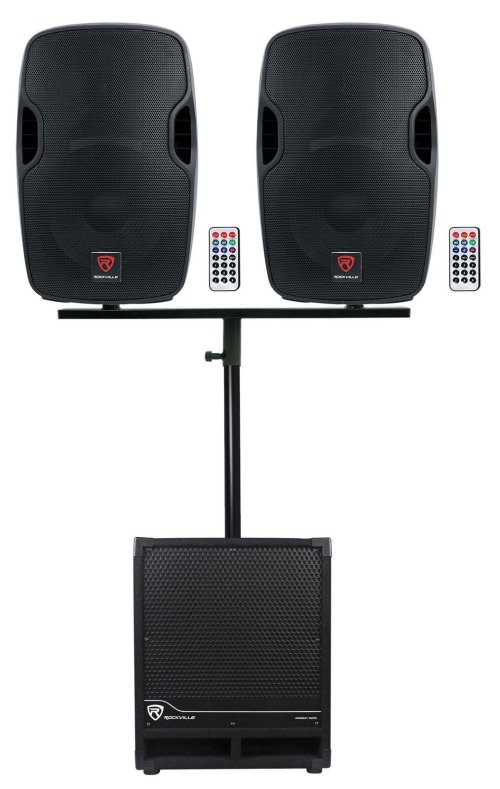 Ultimate Sound Setup: 12" Active Speakers, Dual Mount, and Powered Subwoofer Bundle