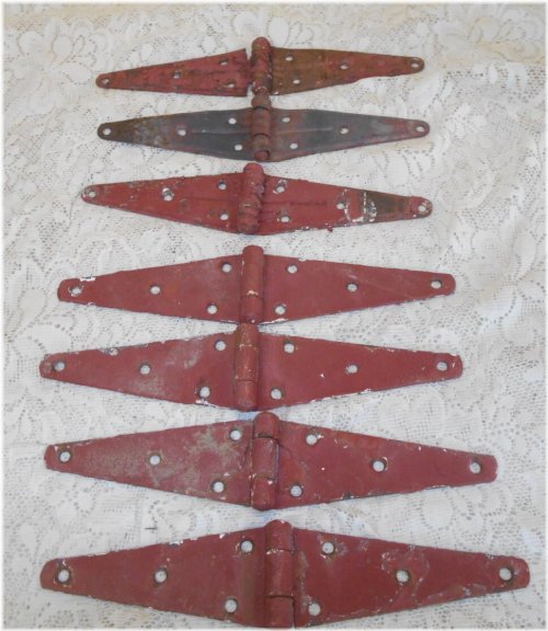 Salmon Red Barn Door Hinge Set