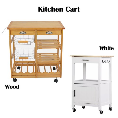 Wooden Kitchen Trolley Cabinet