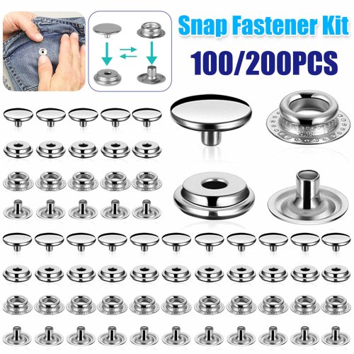 Stainless Steel Snap Fastener Kit for Canvas and Boats