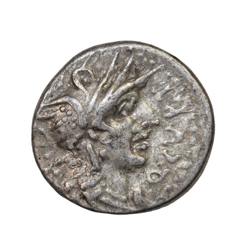 Silver Denarius of Q. Curtius and M. Sergius (116-115 BC)
