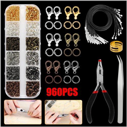 SimplyCraft Jewelry Kit: Complete DIY Set with Sterling Beading Supplies and Repair Tools