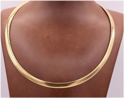 Golden Reversible Omega Chain Necklace