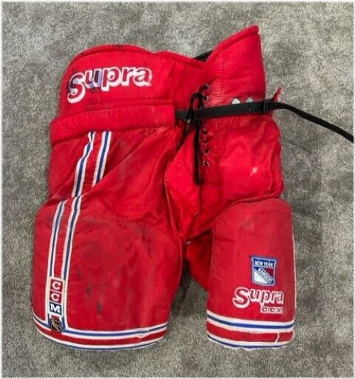 1997 Jeff Beukeboom New York Rangers Game Used CCM NHL Hockey Pants