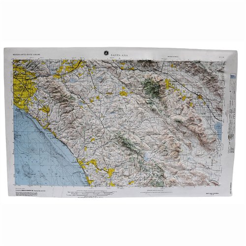 Santa Ana Raised Relief Map