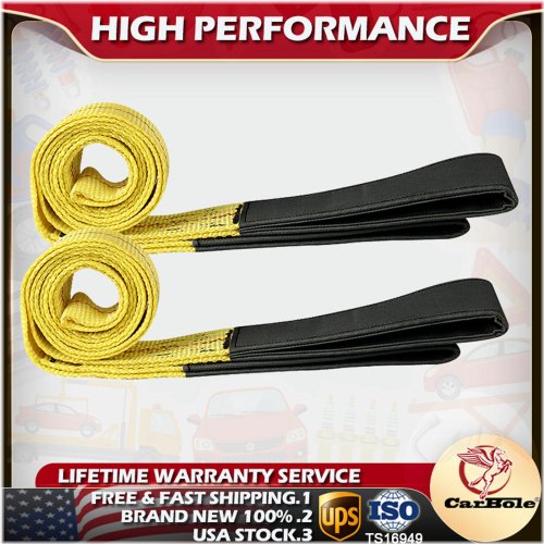 Nylon Flat Loop Lifting Straps - 2 Pack