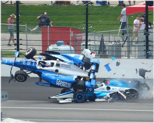 Indy 500 Collision Commemorative Photograph