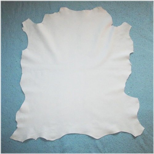 Pure White Sheepskin Leather Hide - Premium Soft Garment Grade