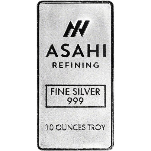 Refined Silver - 10 oz Asahi Bar in .999 Purity