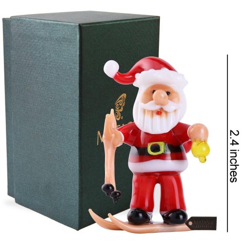 Frosty Santa Glass Figurine