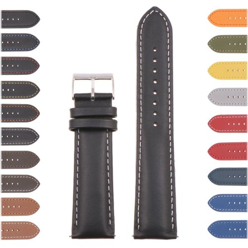 Rustic Leather Quick Release Watch Strap for Men