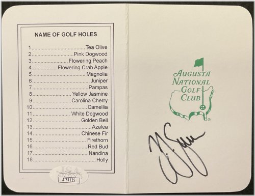Augusta National Masters Scorecard Signed by J.J. Spaun