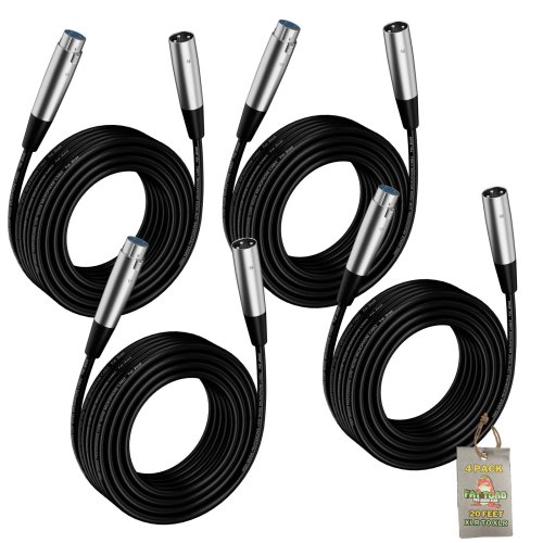 ToadLink XLR Cables - 20ft, 4 Pack