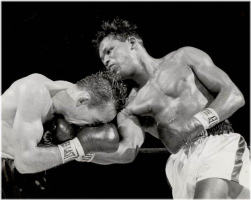 Vintage Boxing Showdown: SUGAR RAY ROBINSON vs Carmen Basilio 8x10 Photo Poster