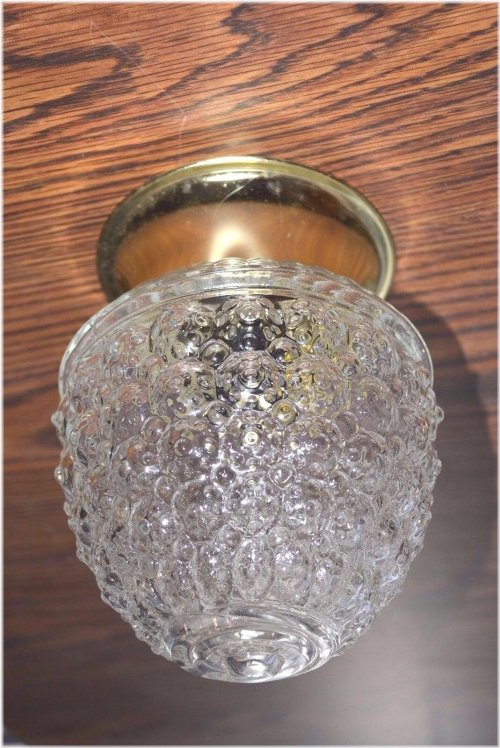 Clear Acorn Bubble Glass Hobnail Ceiling Light