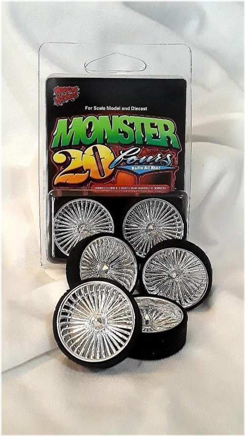 Diamond Chrome Scale Lowrider Wheels Kit
