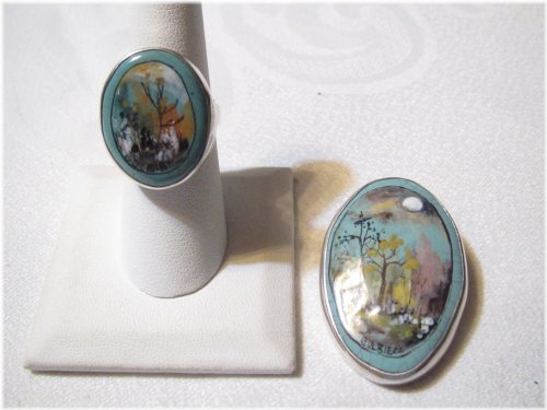 Polish Artisan Sterling Silver Jewelry Set