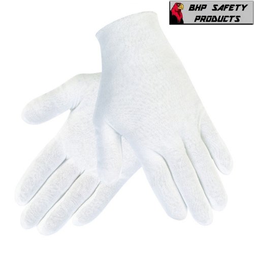 White Cotton Lisle Gloves for Delicate Tasks