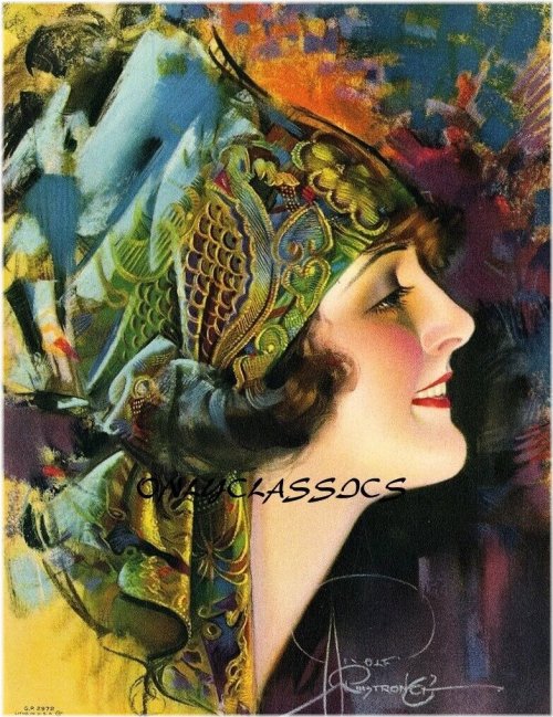 Turbaned Flapper PinUp Print by Rolf Armstrong