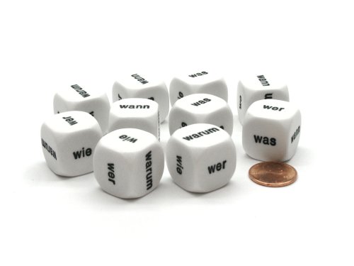 German Interrogatory Dice Set