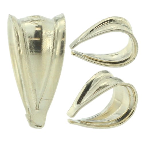 White Gold Tapered Pendant Link