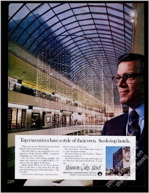 Vintage Houston Oaks Galleria Mall Ad