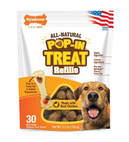 Nylabone All Natural Pop-In Dog Treats Refills