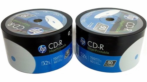 White Hub Printable CD-R Discs