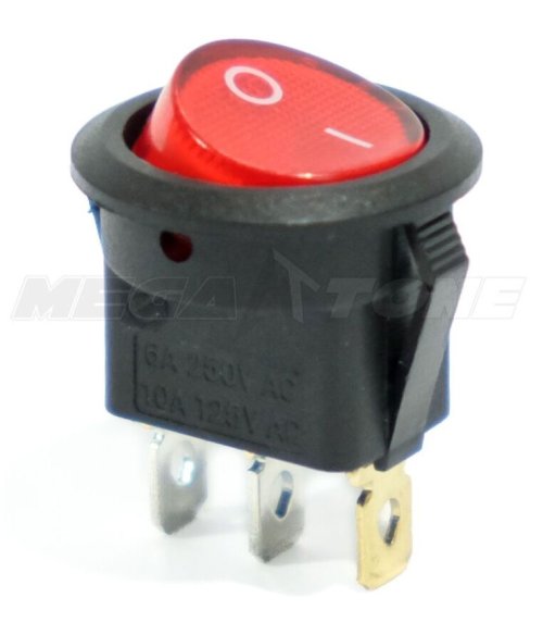 Neon Glow Round Rocker Switch