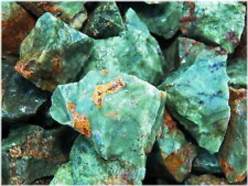 Chrysoprase Rough and Bonus Faceted Gemstone Package