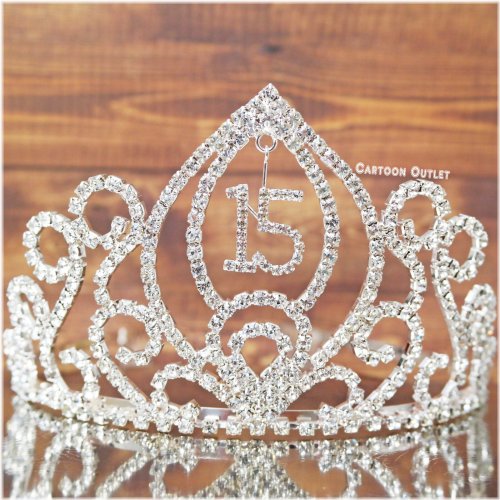 Silver Rhinestone Quinceañera Crown