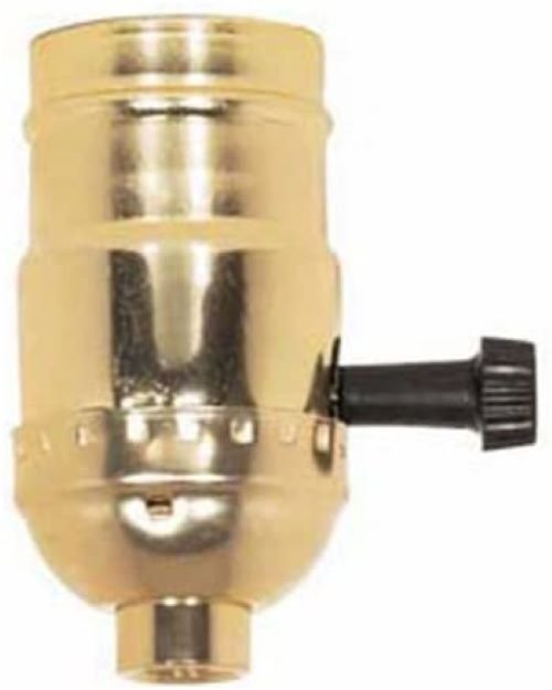 Gold Turn Knob Lampholder Socket with Dual Circuit Terminal