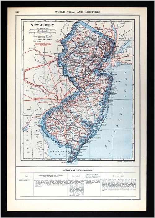 Vintage New Jersey Cartography Collection