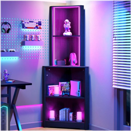 Illuminated Corner Display Shelf