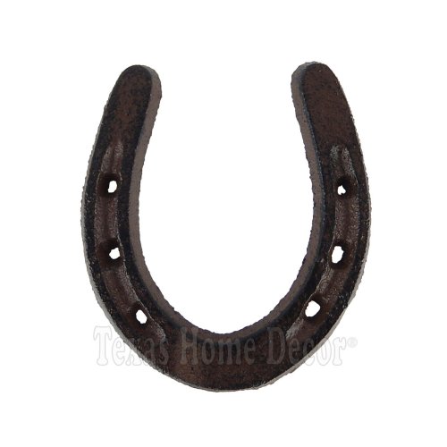 Rustic Cast Iron Horseshoe Décor with Customizable Dimensions