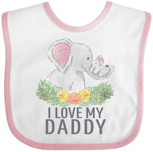 Daddy's Darling Elephant & Floral Bib Set