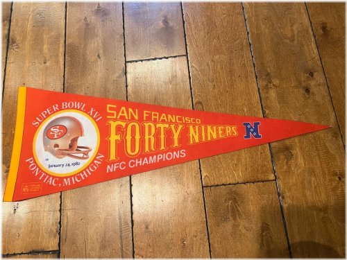 49er's Super Bowl XVI Vintage Pennant