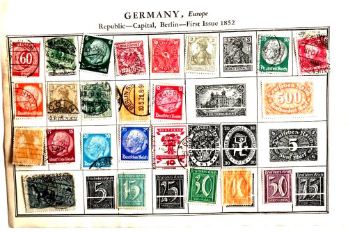 Early Germany Postage Stamp Assortment