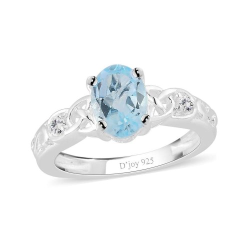 Sky Blue Topaz Sterling Silver Ring