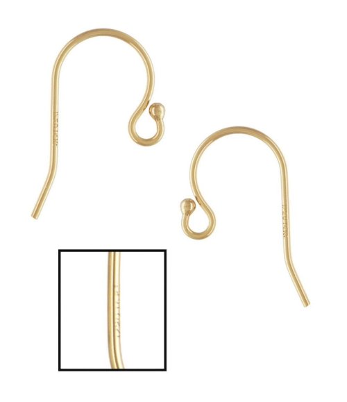 Gold Dipped Ball Ear Hooks