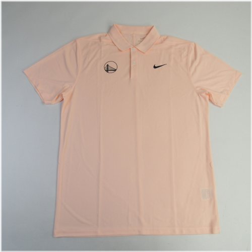 Peach New Golden State Warriors Nike Dri-Fit Polo for Men