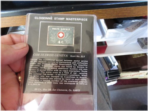 Swiss Geneva Cloisonné Stamp Masterpiece