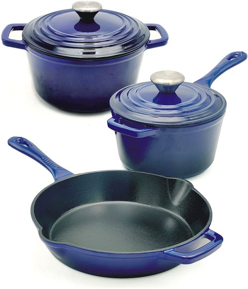 Sapphire Stackable Cast Iron Set