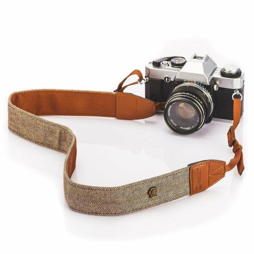 Heritage Weave Camera Shoulder Strap - White and Brown