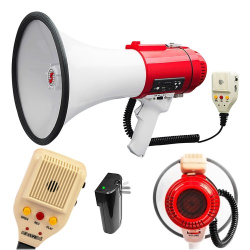 5Core Megaphone Speaker with Police Siren and Voice Recorder